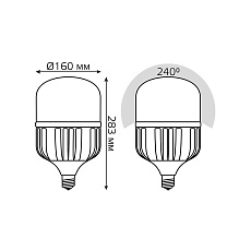 Лампа светодиодная Gauss E40 95W 6500K матовая 60430 3