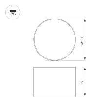 Накладной светодиодный светильник Arlight SP-CYLINDO-R160-18W Warm3000 (BK, 110 deg, 230V) 043964 1