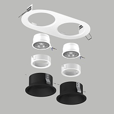 Комплект со светильником Lightstar Domino Round (214656+214607+214607+214006+214006) D6560707WMOD 2