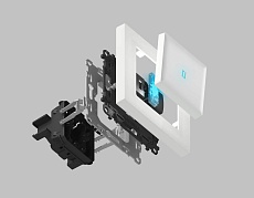 Механизм 1-клавишного выключателя с самовозвратом 10A-250V Ambrella Volt QUANT VM113 2