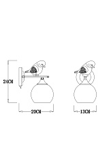 Бра Arte Lamp Gemelli A2150AP-1WG 3