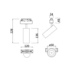 Трековый светодиодный светильник Maytoni Track Lamps TR019-2-10W4K-B 2