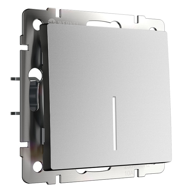 Выключатель Werkel одноклавишный с подсветкой серебро W1110165 4690389195501 изображение 1 Выключатель Werkel одноклавишный с подсветкой серебро W1110165 4690389195501 Фото № 1