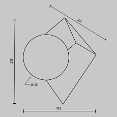 Бра Maytoni MOD445WL-01BS 3