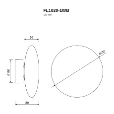 Бра Fluorite luminosa FL1020-1WB 5
