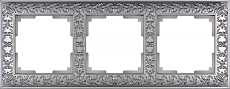 Рамка Werkel Antik на 3 поста матовый хром WL07-Frame-03 4690389145681 2