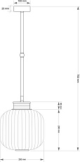 Подвесной светильник KUTEK ALBA ALB-ZW-1(P)250 1