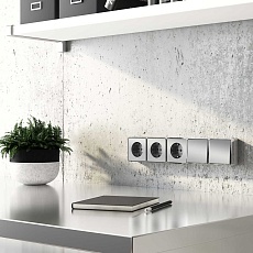 Выключатель одноклавишный проходной Werkel Gallant серебряный W5012006 4690389167096 1