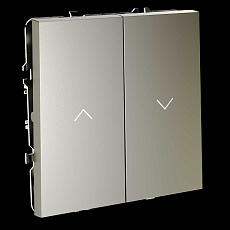 Выключатель встраиваемый Voltum S70 для жалюзи 10А шелк VLS020704 1