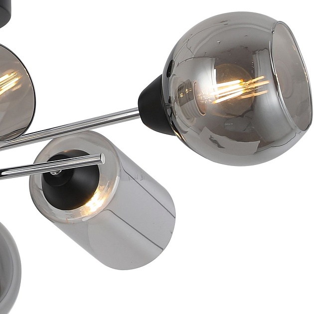 Потолочная люстра Illumico IL8243-6COU-79 BK CR изображение 2 Потолочная люстра Illumico IL8243-6COU-79 BK CR Фото № 2