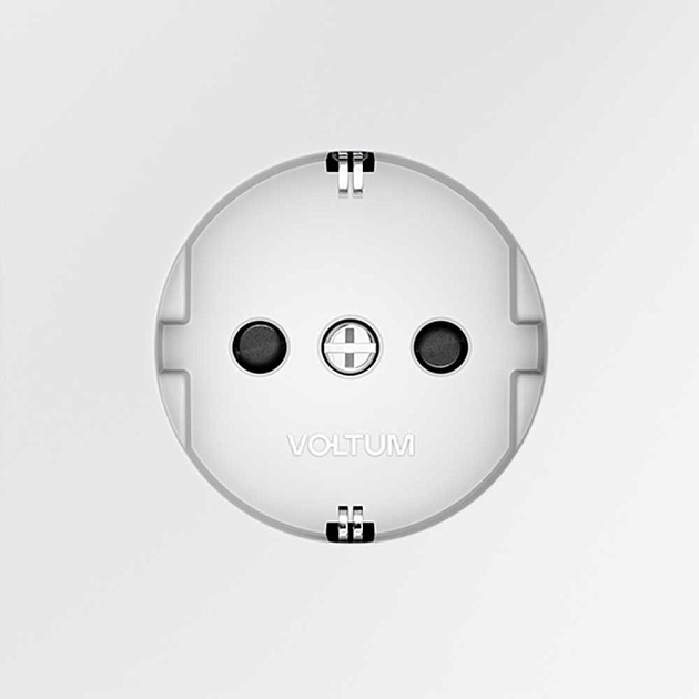 Розетка встраиваемая Voltum S70 с заземлением и защитными шторками, 16А, (белый матовый) VLS040202 Фото № 1