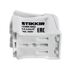 Клемма монтажная Stekker, LD294-4002, для подключения фазных проводников, 2 контактные группы (3 ввода, 3 вывода на полюс) 32733 1