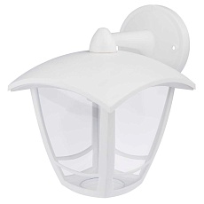 Садово-парковый светильник ЭРА «Дели 2» НБУ 07-40-002 белый 4-гранный настенный IP44 Е27 max60Вт Б0051196