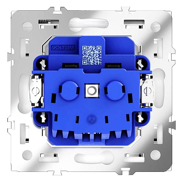 Розетка встраиваемая Voltum S70 с заземлением, защитными шторками и крышкой 16А, (кашемир) VLS040303 Фото № 2