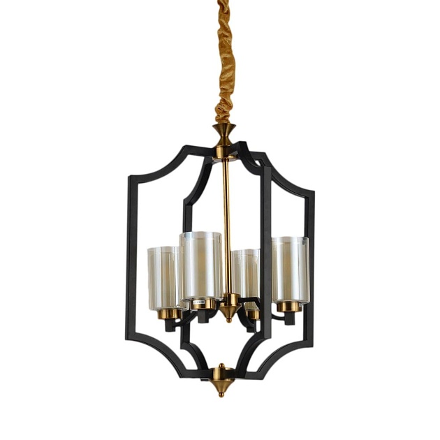 Подвесная люстра Lumina Deco Vigatto LDP 1224-4 BK+MD Фото № 1