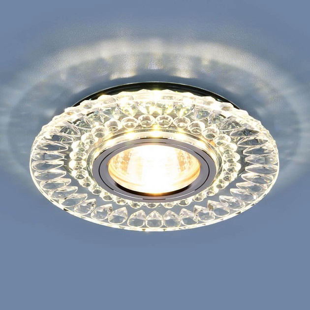 Встраиваемый светильник Elektrostandard 2197 MR16 CL/SL прозрачный/серебро a037232 фото 