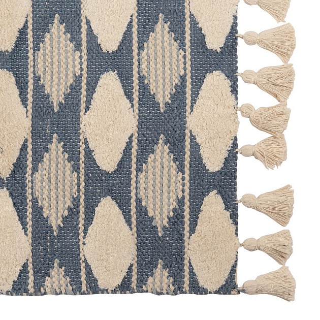 Ковер Tkano из хлопка синего цвета Argyle из коллекции Ethnic, 160х230 см TK20-DR0038 Фото № 4