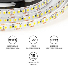 Светодиодная лента OGM 14,4W/m 180LED/m 2835SMD дневной белый 5M LSE-263 3