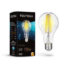 Лампа светодиодная Voltega E27 12W 3000K прозрачная 7226 1