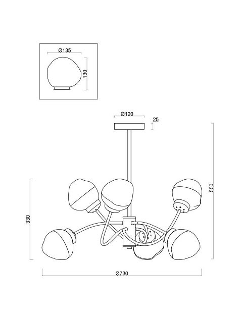Люстра Freya FR8017PL-06MG Фото № 14