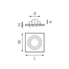 Комплект из светильника и рамки Lightstar Intero 16 (217519+217607) i51907 1