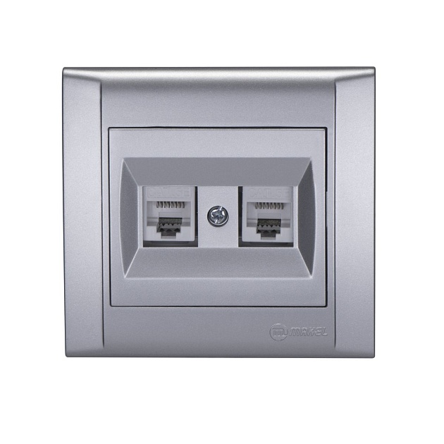 Розетка комп. двойная cat 5 Makel Defne 42065036 Фото № 1