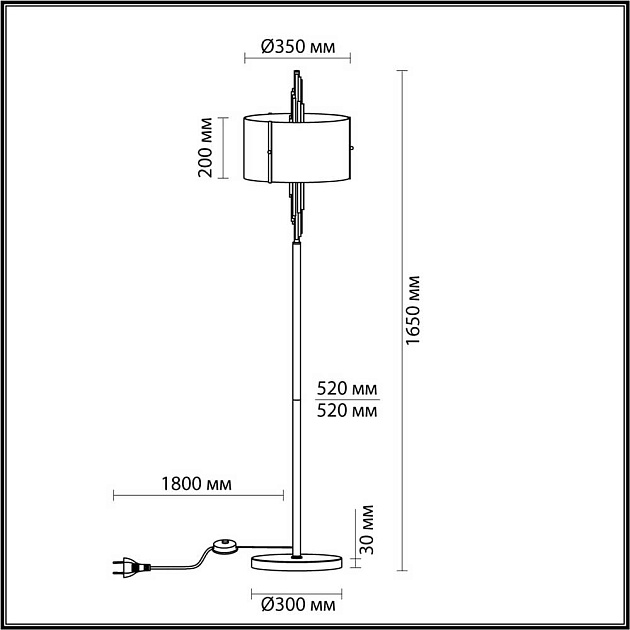 Торшер Odeon Light Exclusive Margaret 4895/3F фото 6