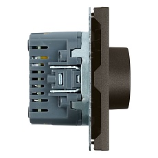 Терморегулятор механический (механизм) Stekker 230В 3500Вт Эмили RSW00-5120-09 антрацит soft touch 50714 3