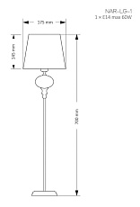 Настольный светильник KUTEK MOOD Narni NAR-LG-1(BC) 2