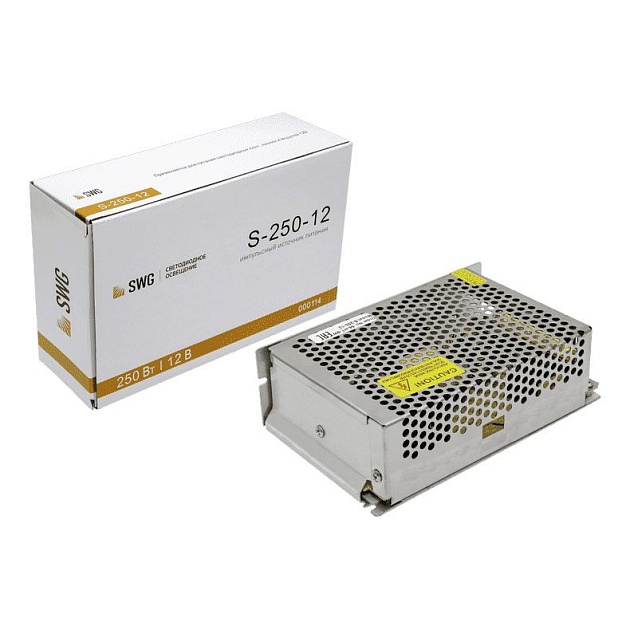 Блок питания SWG 12V 250W IP20 20,85A S-250-12 000114 Фото № 1