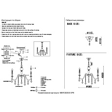Подвесная люстра Crystal Lux Mercedes SP6 Gold/Color 1