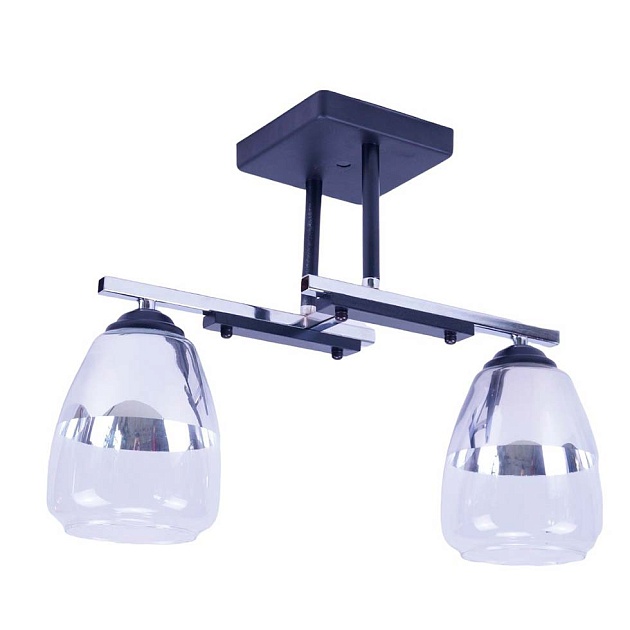 Потолочный светильник ЭкономСвет 20103/2BK+CR CR+CL Фото № 1