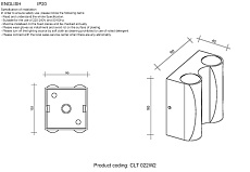 Настенный светодиодный светильник Crystal Lux CLT 022W2 BL-GO 4000K 1