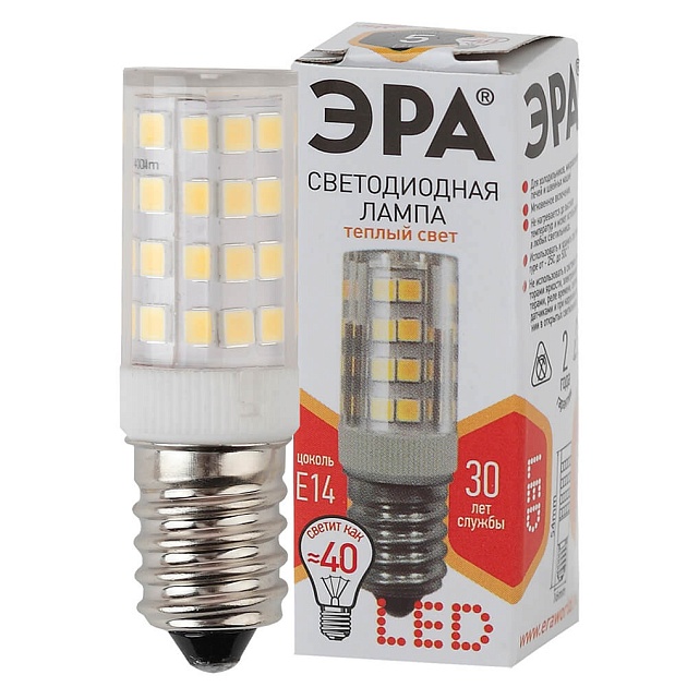 Лампа светодиодная ЭРА E14 5W 2700K прозрачная LED T25-5W-CORN-827-E14 Б0033030 фото 4