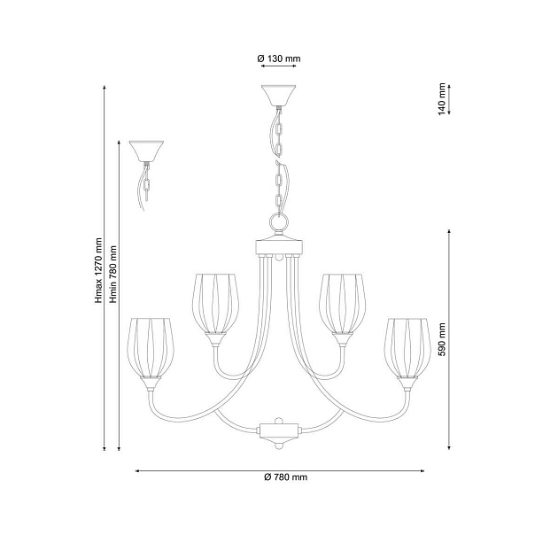 Подвесная люстра Lucia Tucci Madrid 116.6.3 изображение 2 Подвесная люстра Lucia Tucci Madrid 116.6.3 Фото № 2