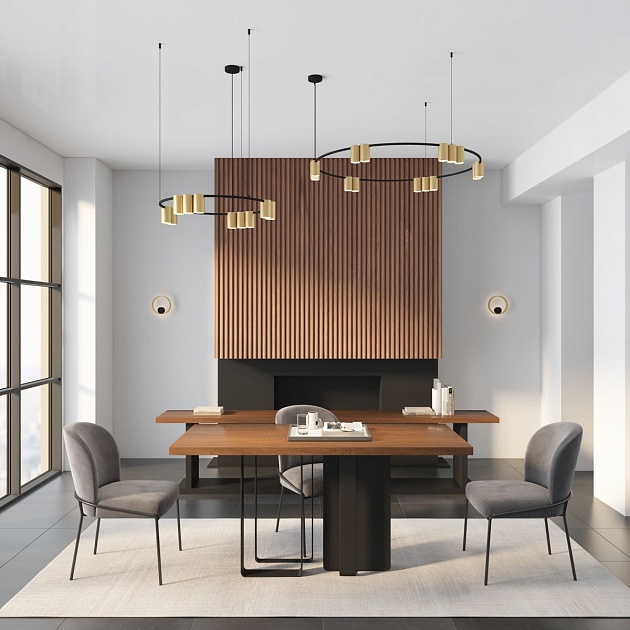 Подвесная люстра Denkirs Orbit DK4065-BK+SG Фото № 4