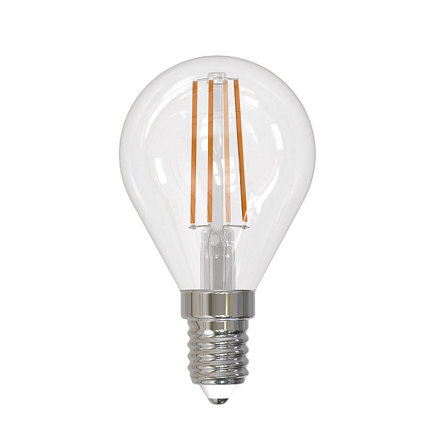 Лампа светодиодная филаментная диммируемая Uniel E14 9W 4000K прозрачная LED-G45-9W/4000K/E14/CL/DIM GLA01TR UL-00005192 фото 