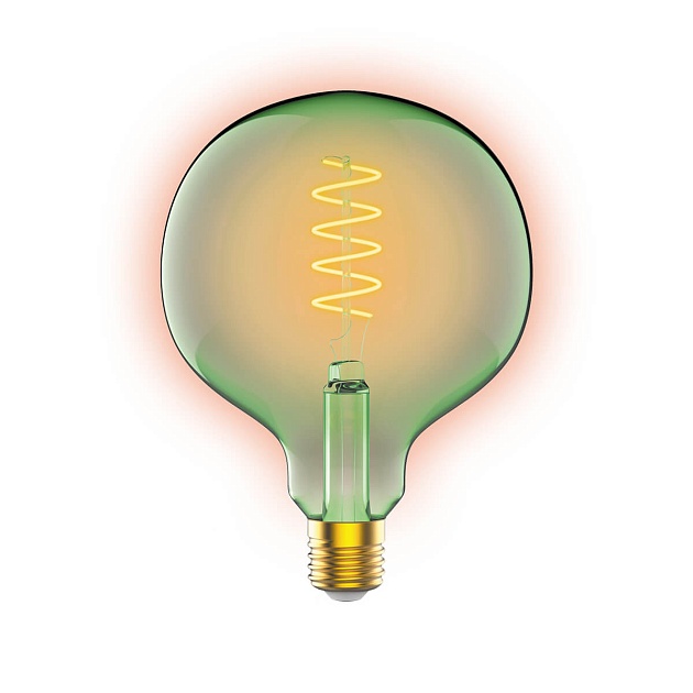 Лампа светодиодная диммируемая филаментная Gauss E27 5W 1800K зеленая 1012802105 фото 6