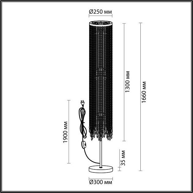 Торшер Odeon Light Chokka 5028/3F фото 5