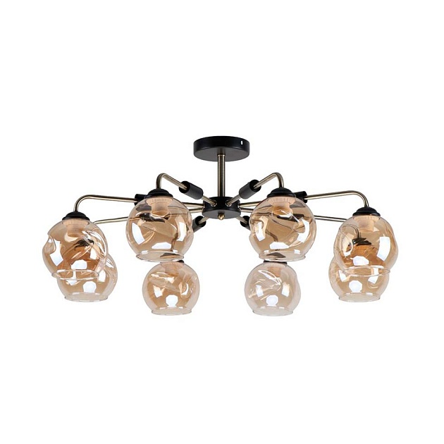 Потолочная люстра ЭкономСвет 10048/AB+BK BR Фото № 1