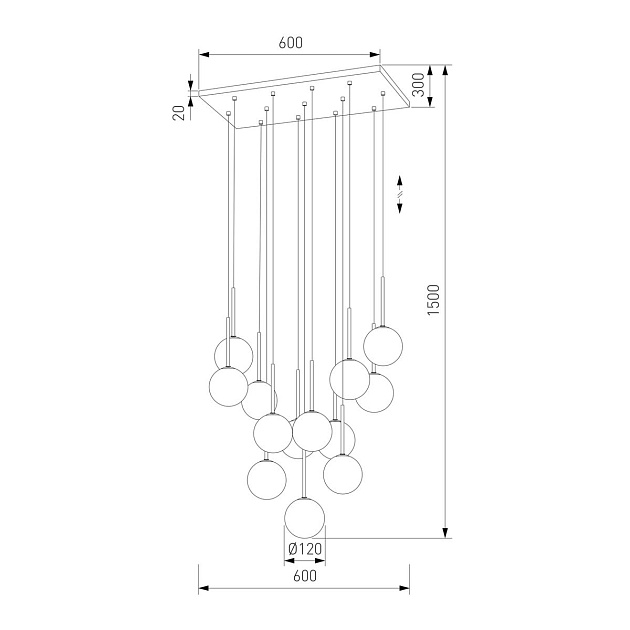 Подвесная люстра TK Lighting 10079 Martin Фото № 2