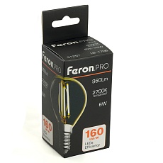 Лампа светодиодная Feron.PRO LB-1706 Шарик E14 960LM 6W 175-265V 2700K 51256 2