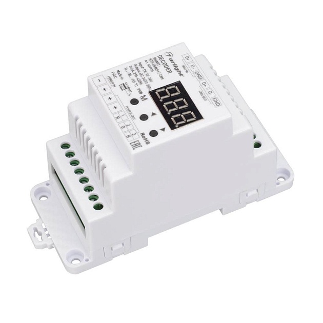 Декодер Arlight Smart-K23-DMX512-DIN 027126 изображение 1 Декодер Arlight Smart-K23-DMX512-DIN 027126 Фото № 1