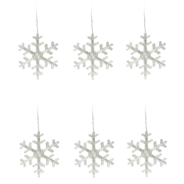 Светодиодная гирлянда Uniel занавес Снежинки-1 220V синий ULD-E1503-072/DTA Blue IP20 Snowflakes-3 UL-00007336 Фото № 2