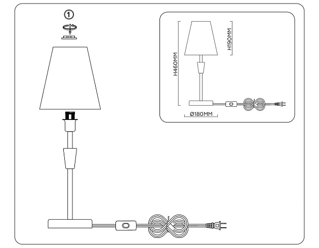 Настольная лампа Ambrella light High light LH75057 изображение 7 Настольная лампа Ambrella light High light LH75057 Фото № 7