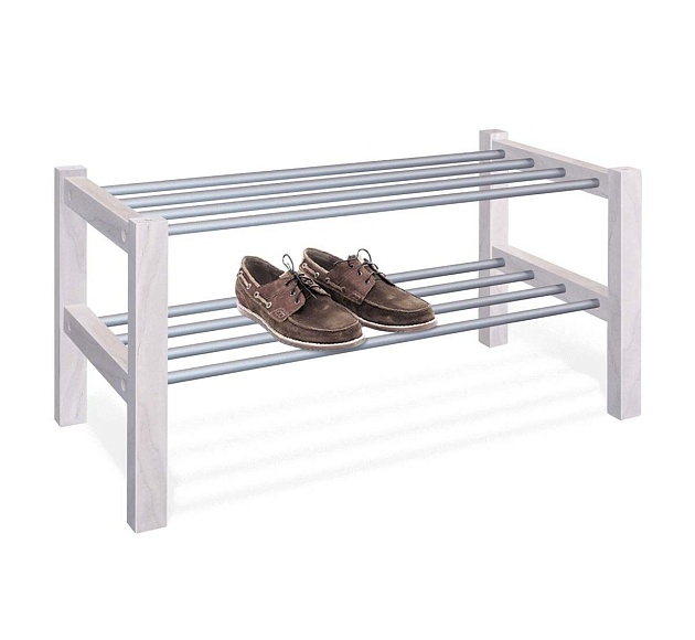 Обувница Sheffilton Альберо SHT-SR9-4 беленый/алюм.металлик 2956816801 Фото № 4