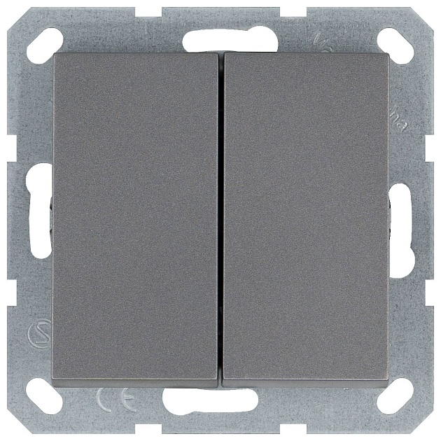 Выключатель двухклавишный Jasmart G3023S Фото № 2