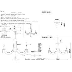 Подвесная люстра Crystal Lux Victoria SP10 Gold/Amber 1