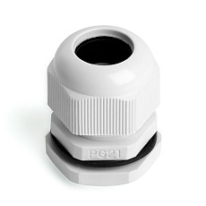 Сальник PG21 диаметр проводника 13-18 мм Stekker, IP54, серый (без мембраны) 49368