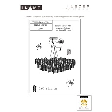 Подвесная люстра iLamp Savage 7204-L1600 GD 2